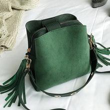 Load image into Gallery viewer, Women Bucket Bag Vintage Tassel Messenger Bag
