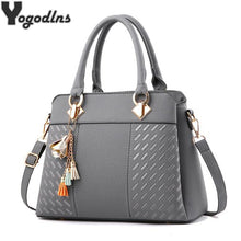 Load image into Gallery viewer, Women Handbags Tassel PU Leather Totes Bag
