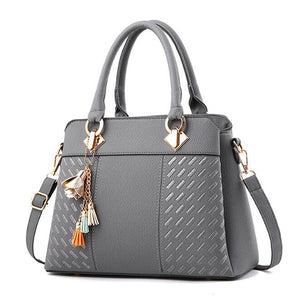 Women Handbags Tassel PU Leather Totes Bag