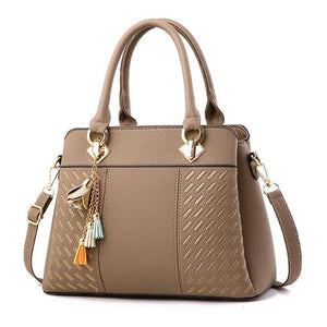 Women Handbags Tassel PU Leather Totes Bag