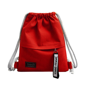 School Gym Canvas Drawstring Bag