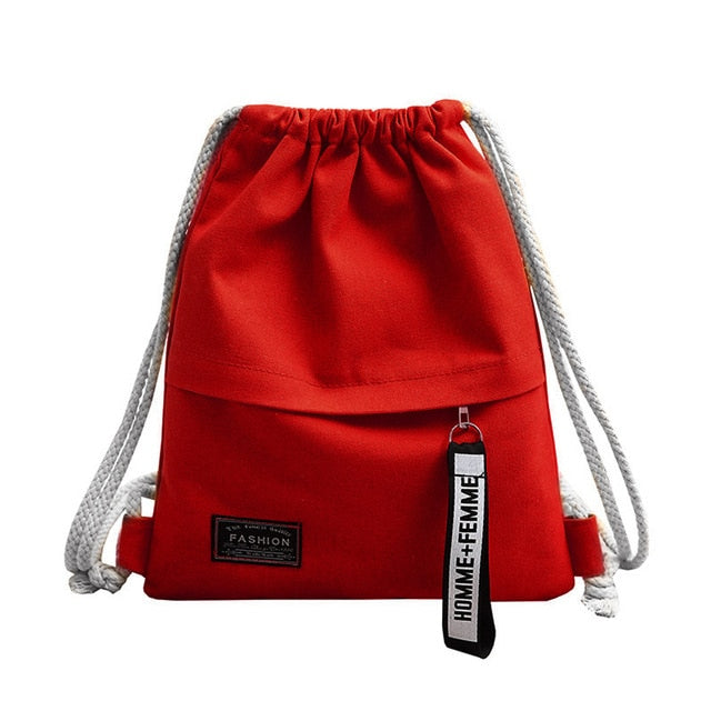 School Gym Canvas Drawstring Bag