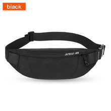 Load image into Gallery viewer, Pack Black Waterproof Money Belt Bag
