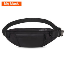 Load image into Gallery viewer, Pack Black Waterproof Money Belt Bag
